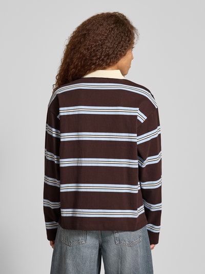 OH APRIL Relaxed fit poloshirt met labeldetail, model 'Jolina' Blauw - 5