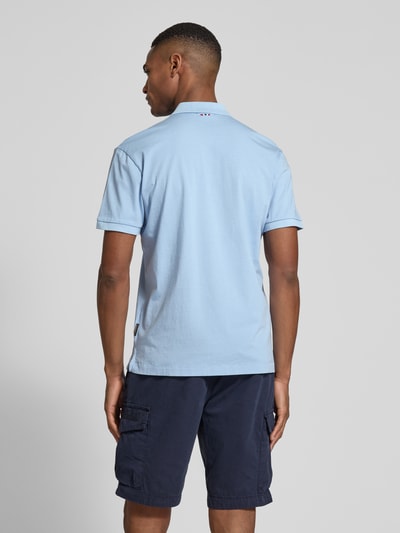 Napapijri Regular Fit Poloshirt mit Label-Stitching Modell 'elbas' Hellblau 5