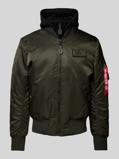 Alpha Industries Bomberjacke mit Stehkragen Dunkelgruen 1