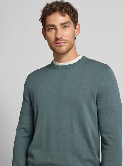 Christian Berg Men Gebreide pullover met ribboorden Metallic turquoise - 3