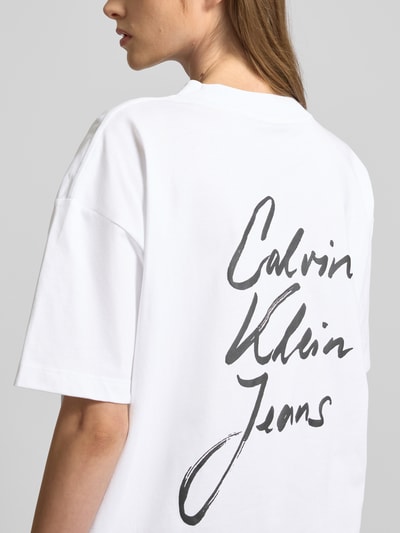 Calvin Klein Jeans T-shirt met labelprint Wit - 3