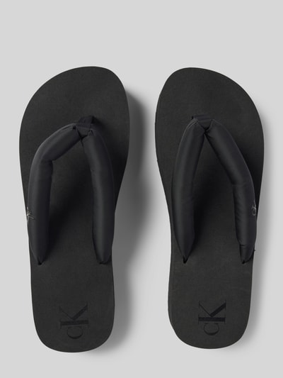 Calvin Klein Jeans Teenslippers met label- en logoprint, model 'BEACH SANDAL' Zwart - 3