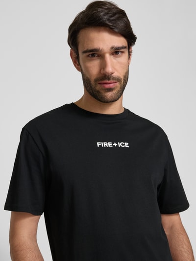 FIRE + ICE Poloshirt mit Label-Print Modell 'MICK' Black 3