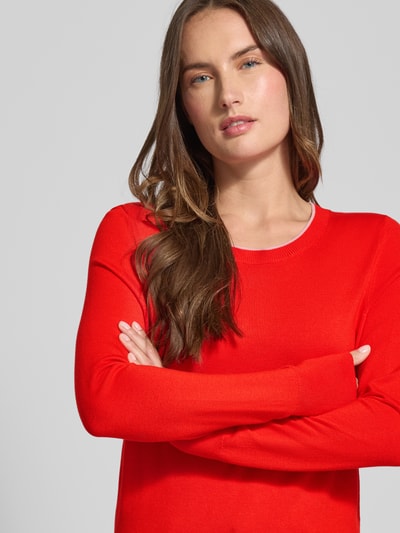 Christian Berg Woman Gebreide pullover met ribboorden Lichtrood - 3