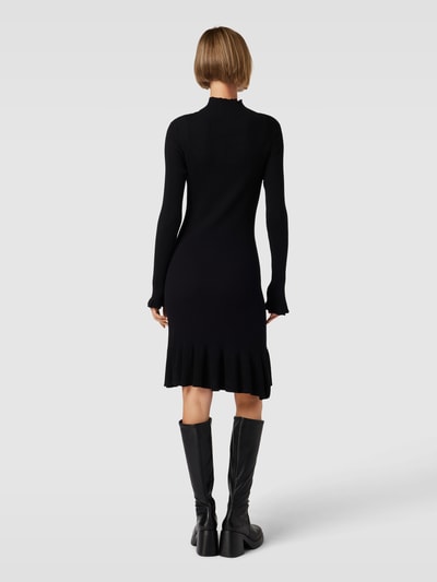 JOOP! Knielange jurk met fijnrib Zwart - 5