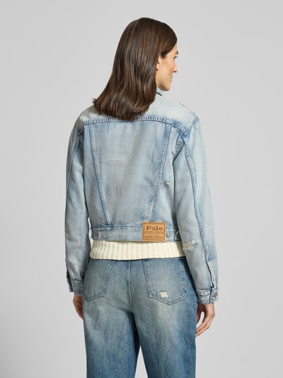 Polo Ralph Lauren Kurtka o kroju regular fit z imitacji denimu model ‘Classic’ Jasnoniebieski 5