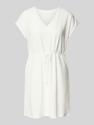 Vero Moda Getailleerde mini-jurk met ajourpatroon, model 'TASSA' Wit - 2