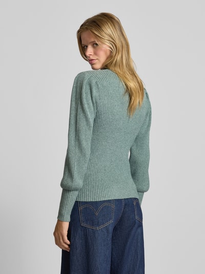 Only Sweter z dzianiny o kroju regular fit z mieszanki wiskozy model ‘KATIA’ Trzcinowy 5