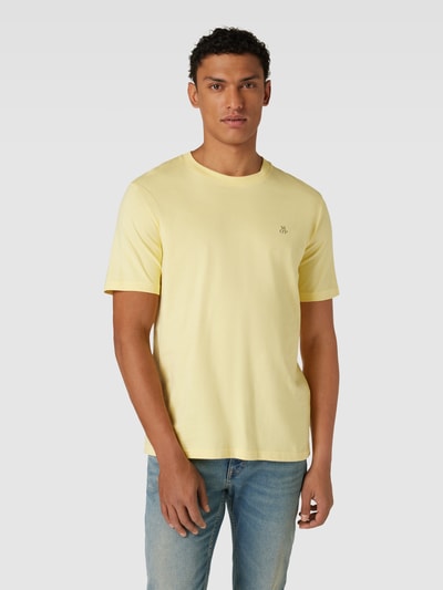 Marc O'Polo T-shirt z czystej bawełny Jasnożółty 4