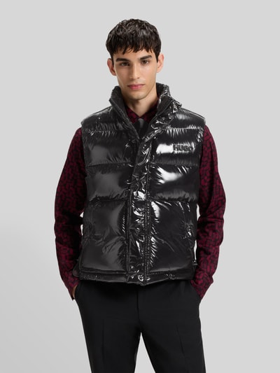 HUGO Kamizelka pikowana o kroju regular fit z wodoodpornego materiału model ‘BALTINO2541’ Czarny 4