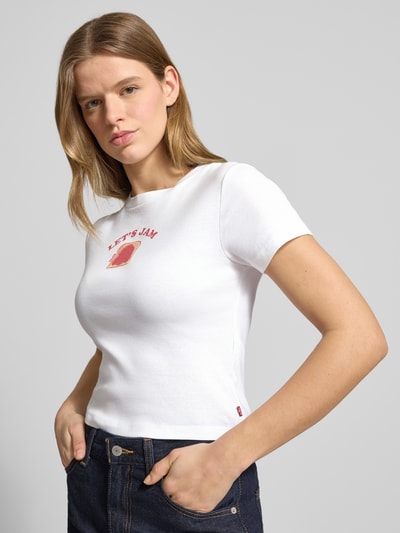 Levi's® Shaped Fit T-Shirt aus reiner Baumwolle Weiss 3