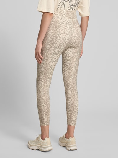 OH APRIL Slim Fit Leggins mit Allover-Animal-Print Modell 'Rita' Beige Melange 5