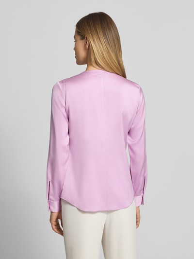 BOSS Regular Fit Langarmbluse aus Seiden-Mix Modell 'BANORAH' Pink 5