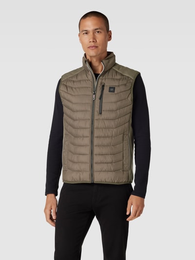 Tom Tailor Bodywarmer met labeldetail Olijfgroen - 4