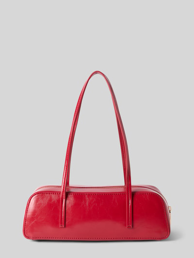 CK Calvin Klein Henkeltasche mit Label-Prägung Modell 'FOIL LOGO GLOSSY BAULETTO' Rot 4