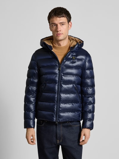 Blauer Usa Steppjacke mit Zweiwege-Reißverschluss Modell 'ADAMS' Marine 4