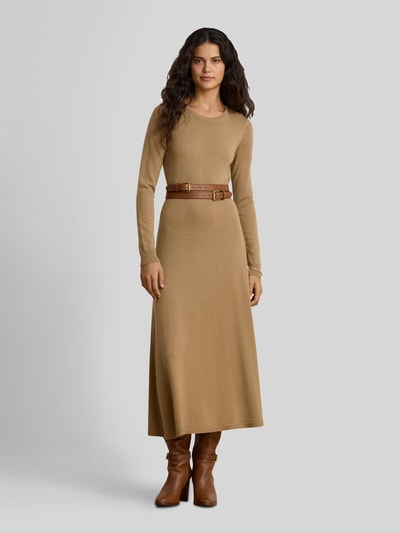 Lauren Ralph Lauren A-lijn vrijetijdsjurk van pure wol model 'VORLEY' Camel - 3