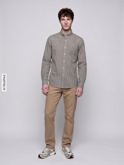 Polo Ralph Lauren Custom Fit Freizeithemd aus reiner Baumwolle Oliv 1