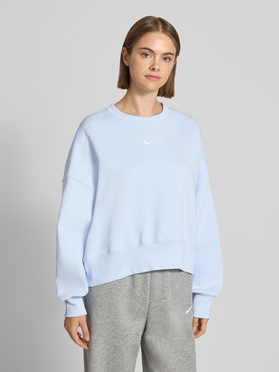Nike Relaxed Fit Sweatshirt aus reiner Baumwolle Modell 'Phoenix' Hellblau 4