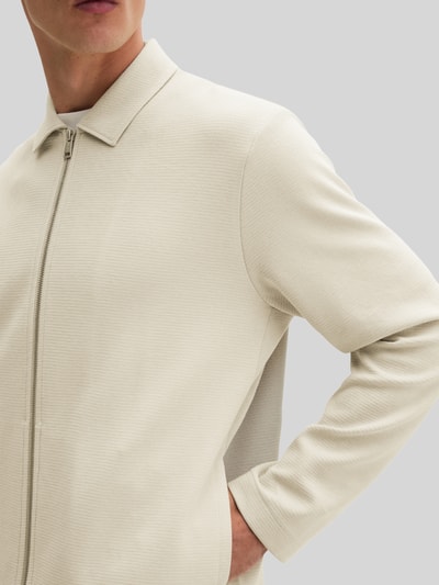 Marc O'Polo Regular Fit Sweatjacke aus reiner Baumwolle mit Zweiwege-Reißverschluss Mittelgrau 3