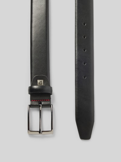 Pierre Cardin Ledergürtel mit Dornschließe und Label-Detail Black 3
