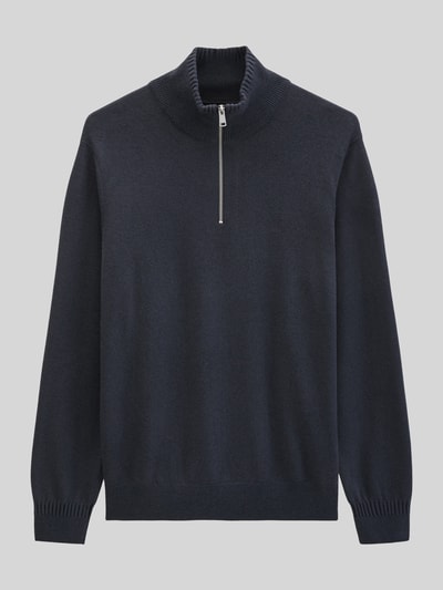 Marc O'Polo regular fit schipperstrui van mix van katoen en scheerwol Marineblauw - 2