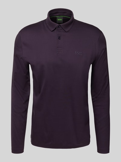 BOSS Green Regular Fit Poloshirt aus reiner Baumwolle Modell 'PIROL' Purple 2