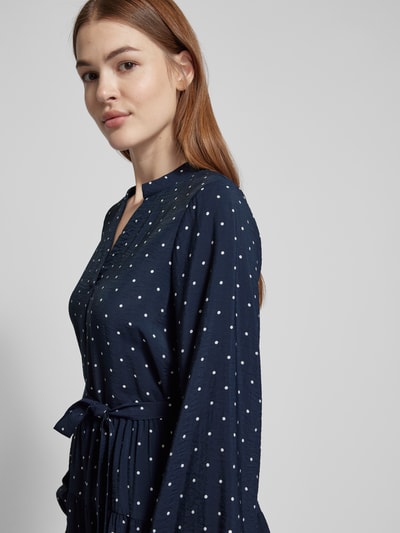 Vero Moda Flatteuze vrijetijdsjurk met ballonmouwen, model 'JOSIE' Marineblauw - 3