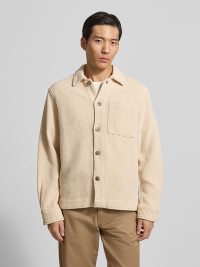 SELECTED HOMME Regular fit overhemdjack van puur biologische katoenmix, model 'REGFRED' Ecru - 4