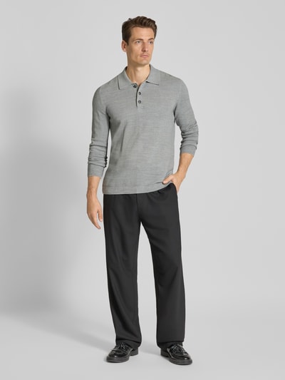 Marc O'Polo Regular Fit Strick-Shirt aus reiner Baumwolle Hellgrau 1