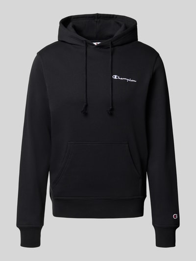 CHAMPION Hoodie mit Label-Stitching Black 2