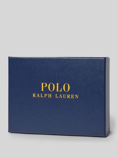 Produktfoto, Geschenkbox in Dunkelblau mit gelber Aufschrift, Verpackung für Trunks im 2er-Pack mit Geschenkbox und Polo Bear von Polo Ralph Lauren Underwear, aus Baumwoll-Mix