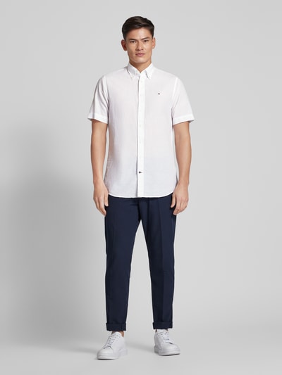 Tommy Hilfiger Regular fit zakelijk overhemd met button-downkraag Wit - 1