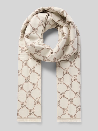 JOOP! Collection Schal mit Ausfransungen Modell 'Felix' Offwhite 1