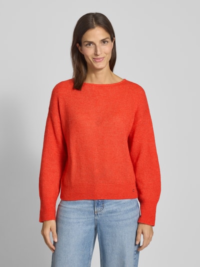 Brax Strickpullover mit gerippten Abschlüssen Modell 'LISA' Dunkelorange 4