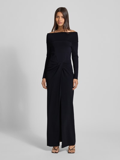 Lauren Ralph Lauren Avondjurk met carmenhals, model 'SAKARIS' Zwart - 4