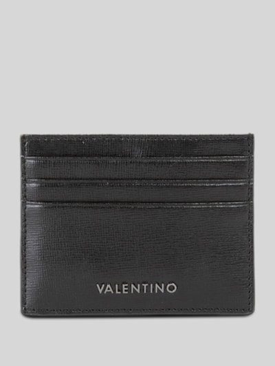 Valentino Bags Kartenetui aus Rindsnappa mit Kartenfächern Black 1