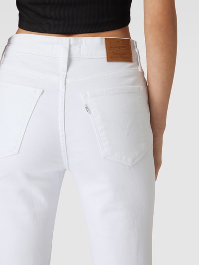 Levi's® High Waist Slim Fit Jeans im 5-Pocket-Design Modell '721' Weiss 3