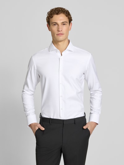 BOSS Regular Fit Businesshemd aus Baumwoll-Mix Modell 'H-JOE-SPREAD' Weiss 4