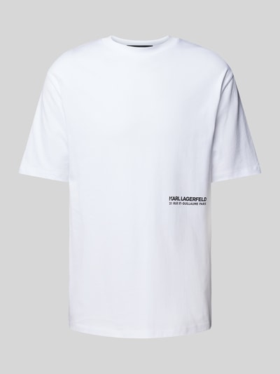 Karl Lagerfeld T-Shirt mit Label-Print Weiss 1