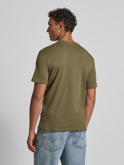 Casual Friday T-shirt van puur katoen, model 'NILO' Olijfgroen - 5