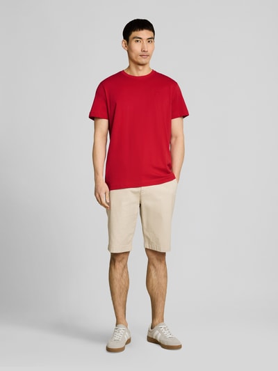 Tom Tailor męski t-shirt o kroju regular fit z czystej bawełny Czerwony 1