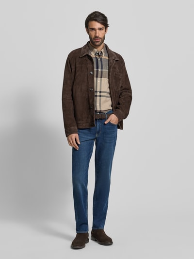 Brax Straight Fit Jeans mit 5-Pocket-Design Modell 'Cadiz' Blau 1