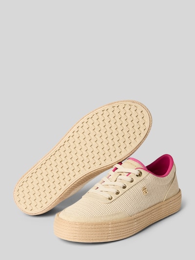 Tommy Hilfiger Low-top-sneakers van katoen Beige - 4