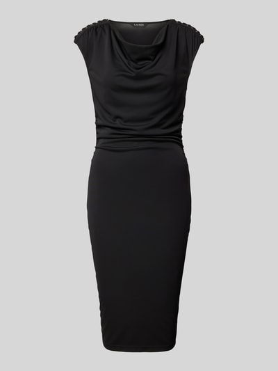 Lauren Ralph Lauren Midikleid mit Wasserfall-Ausschnitt Modell 'RECHLEE' Black 2