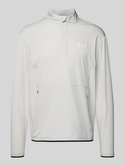 EA7 Emporio Armani Sweatshirt met opstaande kraag, model 'VENTUS' Lichtgrijs - 2