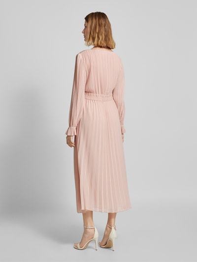 Jake*s Collection Midi-jurk met plissévouwen Rosé - 5