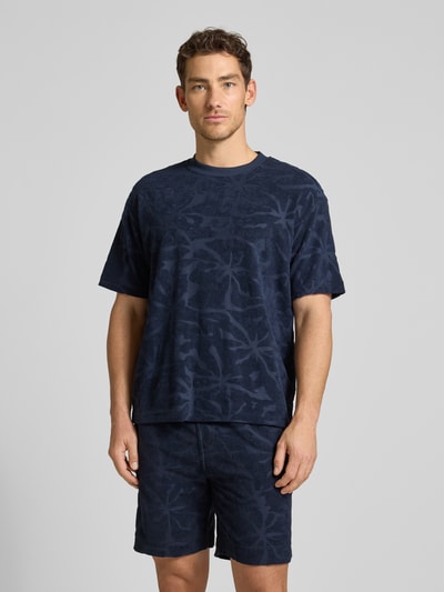 BOSS Orange Regular Fit T-Shirt aus Baumwoll-Mix Modell 'TE_FLOWER' Marine 4