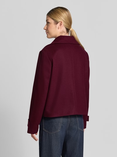 VILA Kurzmantel mit Ärmelriegeln Modell 'SOLO' Bordeaux 5