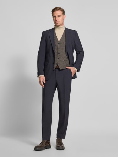 CG - Club of Gents Gilet met paspelzak op de borst, model 'Morley' Metallic blauw - 1